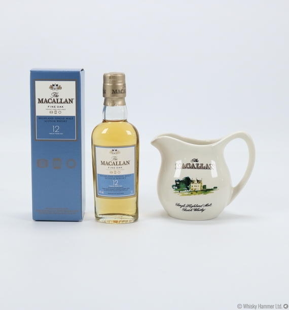 Macallan - 12 Year Old (Fine Oak) Miniature + Water Jug