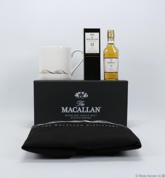 Macallan Gift Set & Bag - 12 Year Old Miniature & Limited Edition Mug