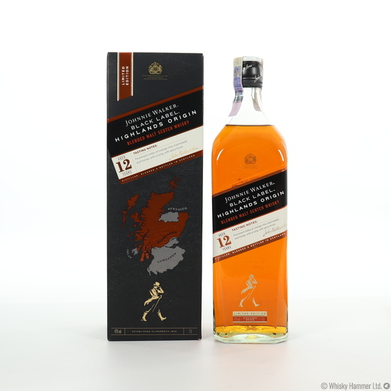 Johnnie Walker - 12 Year Old (Black Label) Highlands Origin (1 Litre)