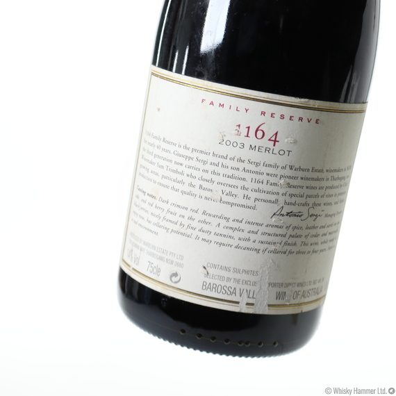 Warburn Estate - 2003 (1164 Family Reserve) 75cl