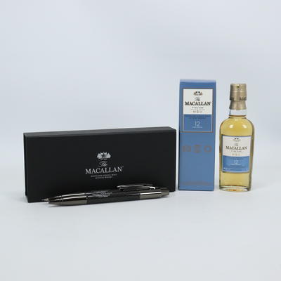 Macallan - 12 Year Old (Fine Oak) Miniature + writing set