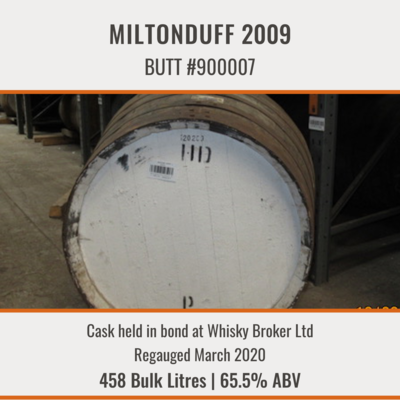 Miltonduff - 2009 Butt #900007 | Held In Bond
