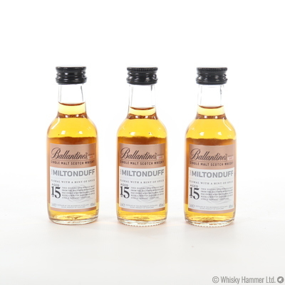 Miltonduff - 15 Year Old (Ballantine's Series 002) 3 x 5cl
