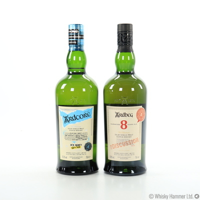 Ardbeg - 8 Year Old (For Discussion) + Ardcore (Committee Exclusives) 2 x 70cl
